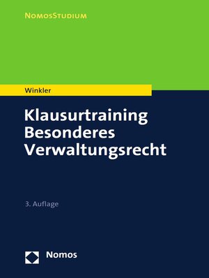 cover image of Klausurtraining Besonderes Verwaltungsrecht